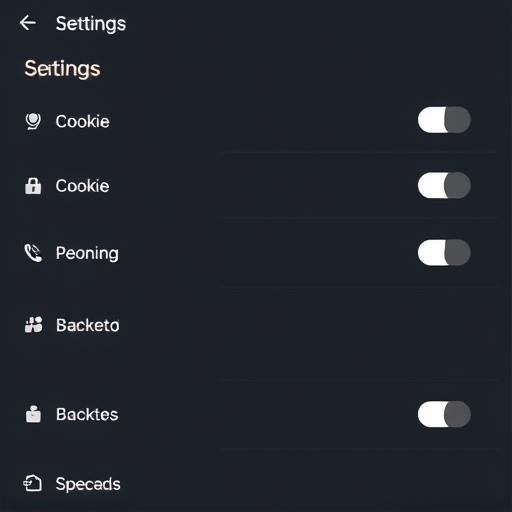 Cookie settings, options to manage website cookies.