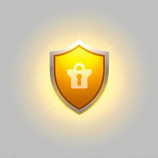 Secure connection with a shield icon